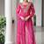 Pink navratri special kutchi patch work with leheriya printed kurti-Full Stitched Free Size