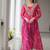 Pink navratri special kutchi patch work with leheriya printed kurti-Full Stitched Free Size
