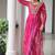 Pink navratri special kutchi patch work with leheriya printed kurti-Full Stitched Free Size