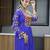 Blue navratri special kutchi work with gota patii & mirror work kurti-Full Stitched Free Size