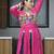 Pink navratri special kutchi work with gota patii & mirror work kurti-Full Stitched Free Size