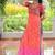 Pink navratri special kutchi gamthi work with printed kurti-Full Stitched Free Size
