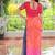 Pink navratri special kutchi gamthi work with printed kurti-Full Stitched Free Size