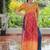 Yellow navratri special kutchi gamthi work with printed kurti-Full Stitched Free Size