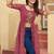 Maroon navratri special kutchi patch work with bandhni printed fuax georgette kurti-Full Stitched Free Size
