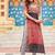 Maroon navratri special kutchi gamthi work with printed kurti-Full Stitched Free Size