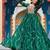Green navratri special kutchi patch work with leheriya print faux georgette gown-Full Stitched Free Size