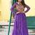 Black navratri special kutchi patch work with bandhani print faux georgette gown