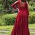 Maroon navratri special rayon kutchi gamthi kodi work gown