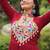 Maroon navratri special rayon kutchi gamthi kodi work gown