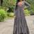 Off white navratri special kora cotton with multi thread embroidered & gota patti work gown