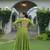Parrot navratri special rayon kutchi gamthi work gown