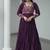 Wine navratri special rayon kutchi gamthi work gown