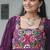 Wine navratri special rayon kutchi gamthi work gown