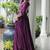 Wine navratri special rayon kutchi gamthi work gown