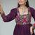 Wine navratri special rayon kutchi gamthi work gown