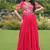 Rani pink navratri special rayon kutchi gamthi thread embroidered & mirror work gown