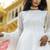 white azmat embellished organza anarkali kurta with dhoti & dupatta