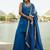 blue rati organza kurta with palazzo & dupatta