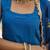 blue rati organza kurta with palazzo & dupatta
