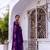 purple ujjwala crepe & organza anarkali kurta with pant & dupatta 