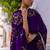 purple ujjwala crepe & organza anarkali kurta with pant & dupatta 