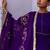 purple ujjwala crepe & organza anarkali kurta with pant & dupatta 