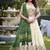 off white Khadi Cotton lehenga choli with Sequin Embroidery