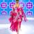 Pink printed crepe kaftan