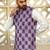 Silk blend geometric printed purple nehru jacket