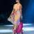 Yellow printed crepe dress