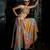 multicolor embroidered crepe lehenga