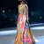 multicolor printed crepe lehenga
