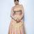 saffron printed crepe lehenga