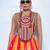 multicolor printed velvet lehenga