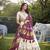 off white Khadi Cotton lehenga choli with Sequin Embroidery
