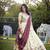 off white Khadi Cotton lehenga choli with Sequin Embroidery
