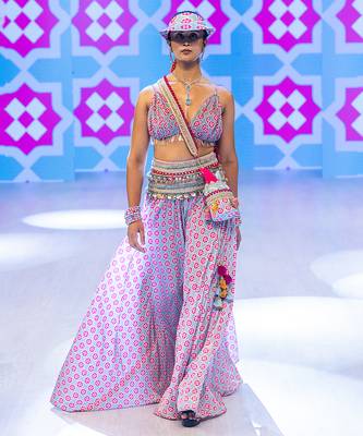 blue printed crepe lehenga 3