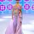 blue printed crepe lehenga