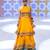 yellow embroidered silk lehenga