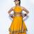 yellow embroidered silk lehenga