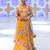 multicolor embroidered organza lehenga