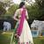 off white Khadi Cotton lehenga choli with Sequin Embroidery