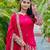 Pink Princess: Pure Chinnon Silk Top-Sharara Set with Intricate Embroidery