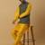 Men's yellow kurta and churidar with jacquard ethnic motifs printed nehru jacket