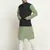 Cotton green kurta and pyjama with twill green nehru jacket