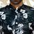 Silk blend solid cream kurta and churidar with floral green nehru jacket