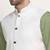 Cotton green kurta and pyjama with twill white nehru jacket