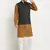 Cotton gold tonned kurta and pyjama with green nehru jacket