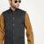Cotton gold tonned kurta and pyjama with green nehru jacket